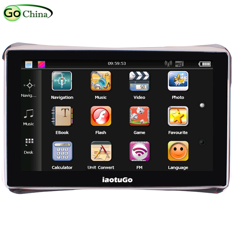 IaotuGo-navegador GPS MTK 800MHz, 256M, 8G, FM, 5 pulgadas, gps para coche, nuevos mapas