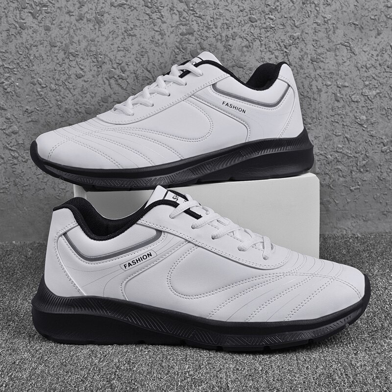 Męskie buty treningowe 2021 męskie buty sportowe modna bawełniana męskie płaskie buty do chodzenia na świeżym powietrzu starzy mężczyźni Zapatos De Hombre: White / 48