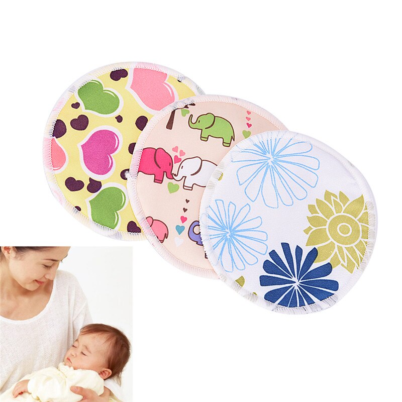 Coussinets d'allaitement en bambou réutilisables coussin d'allaitement pour maman lavable imperméable coussin d'alimentation tampons en bambou couleur aléatoire