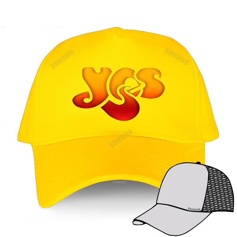 brand Baseball Caps hat black men Baseball Caps Yes Rock Band Owner Of A Lonely Heart Man Women Summer Hat: yellow mesh