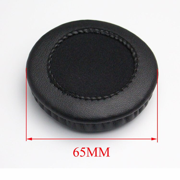 50mm 55mm 60mm 65mm 70mm 75mm 80mm 85mm 90mm 95mm 100mm 105mm Headphone Ear Pads Round PU Leather Ear Cushions Earpads: 65mm