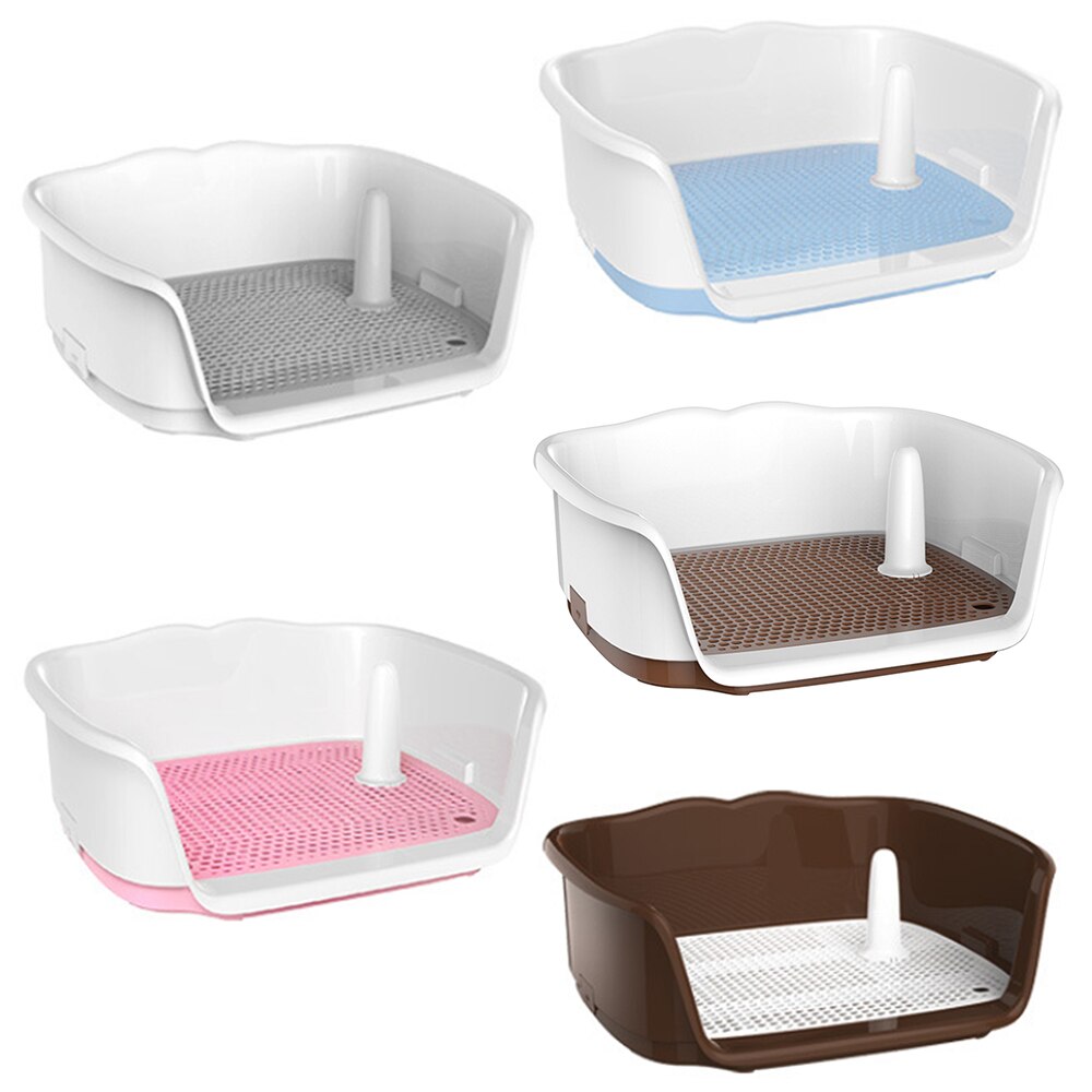 Orinal portátil de celosía para perros de compañía, cajas de arena para gatos, bandeja de arena para cachorros, inodoro de entrenamiento, suministro de limpieza para mascotas