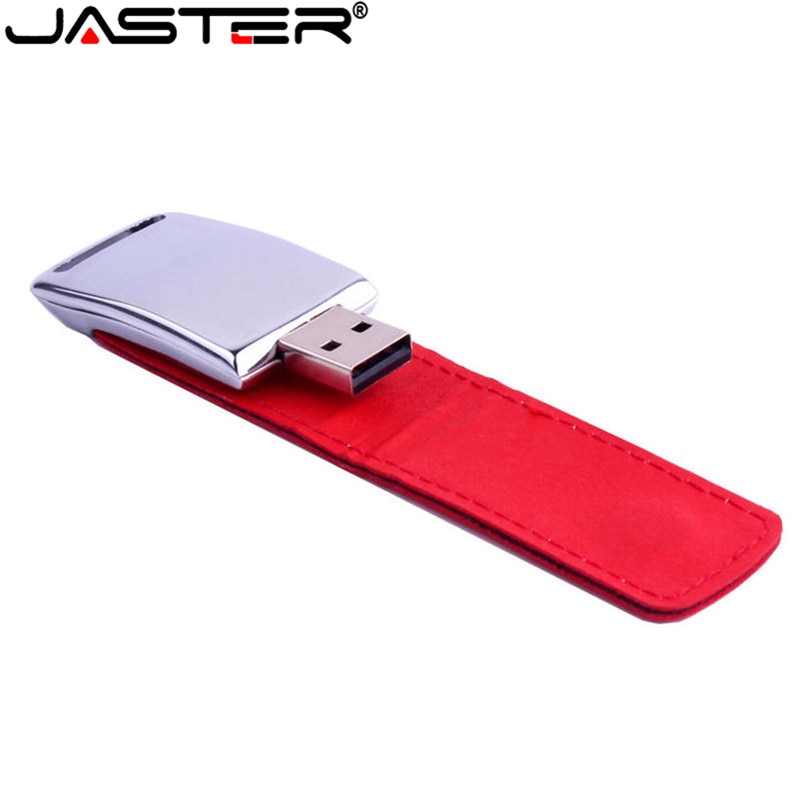 Usb jaster 2,0 cuero usb + caja de usb pendrive 4GB 8GB 16GB 32GB 64GB de memoria U disco usb flash drive