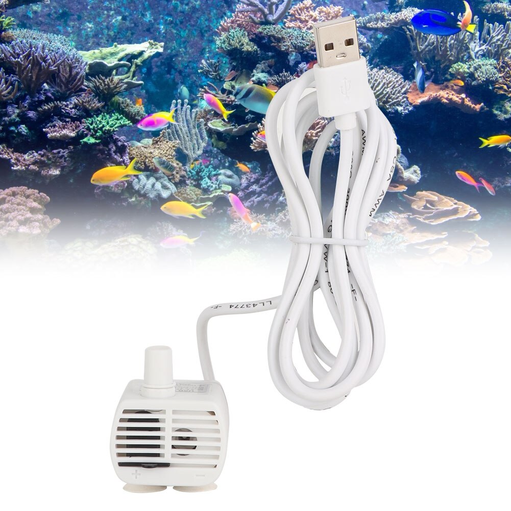 USB Mini Pomp Dompelpomp voor Aquarium Aquarium Huisdier Water Dispenser