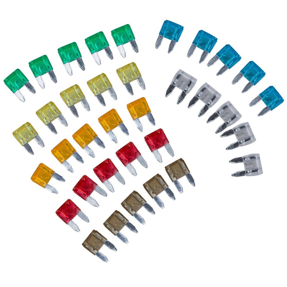 35pcs Mixed Mini Blade Fuse Assortment Set Convenient Durable Auto Car Truck DG Motorcycle SUV Fuses Kit#263291