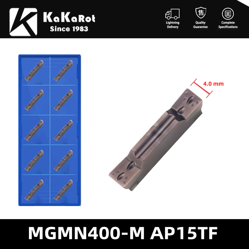 KaKarot Inserti in metallo duro zoppo per scanalatura MGMN150 MGMN 200 G MGMN250 MGMN300 M MGMN400 MGMN500 AP15TF Taglierina per tornio MGEHR MGEHL: Beige