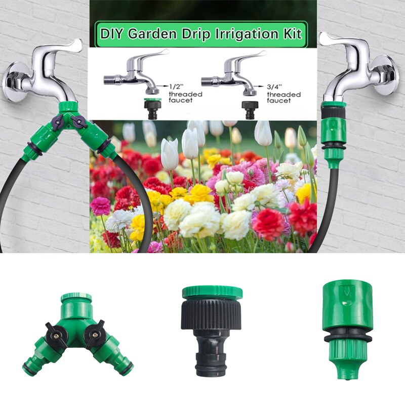 Red Drip Irrigation Kit Garden Watering Irrigation System For Garden Greenhouse Lawn And Hanging Baskets