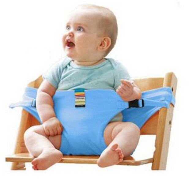 Cinturón de seguridad de asiento para silla de bebé, arnés de asiento portátil para bebé, cubierta de silla de transporte para bebé, accesorios para productos de alimentación de bebé L0024: Azul
