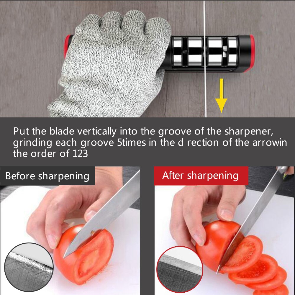 KNIFE SHARPENER Heavy Duty Ceramic Tungsten Diamond 3 IN 1