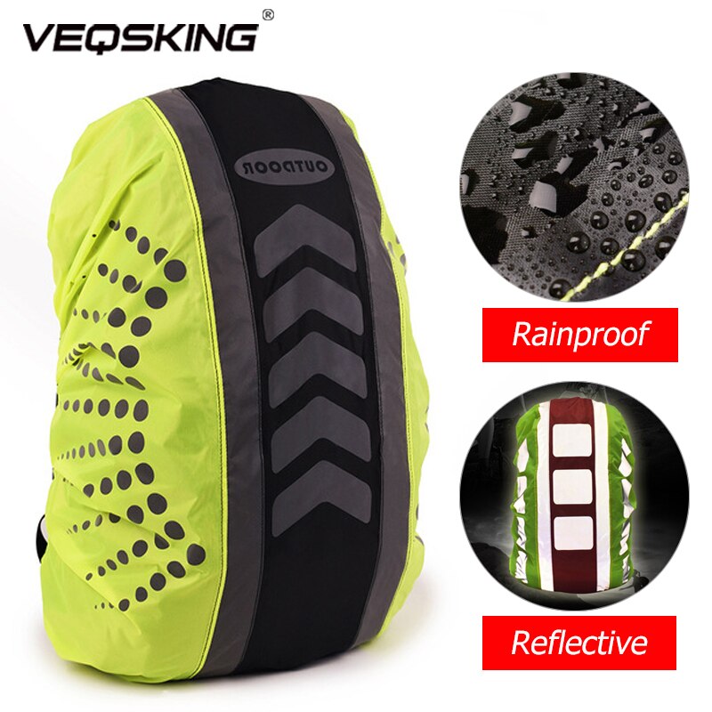 Reflective Waterproof Bag Rain Cover Backpack Cover Outdoor Travel Camping Dustproof Rainproof Covers for Backpacks