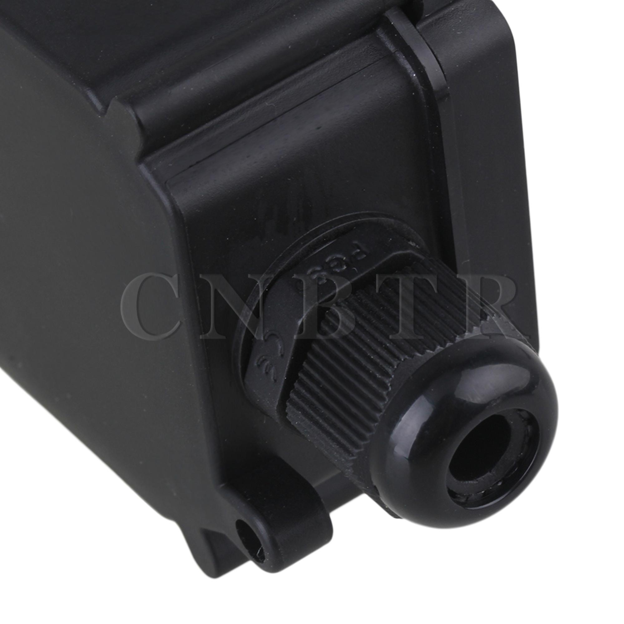 CNBTR Black 2 Way Cable Junction Box with T06-3 Terminal for Outdoor Light