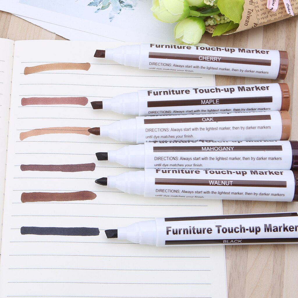 Wood Repair System Kit Filler Sticks Touch Up Marker Floor Furniture Scratch Fix Hides Scratches, Gouges and Worn Edges