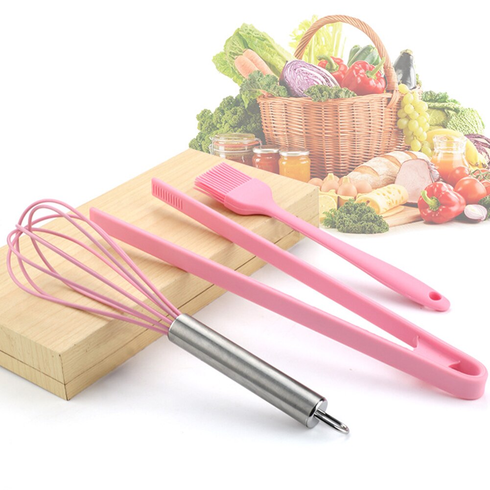 Pink Home Silicone Kitchen Utensils Baking Kit Bakery Kit Kitchenware 6-piece Scraper Shovel