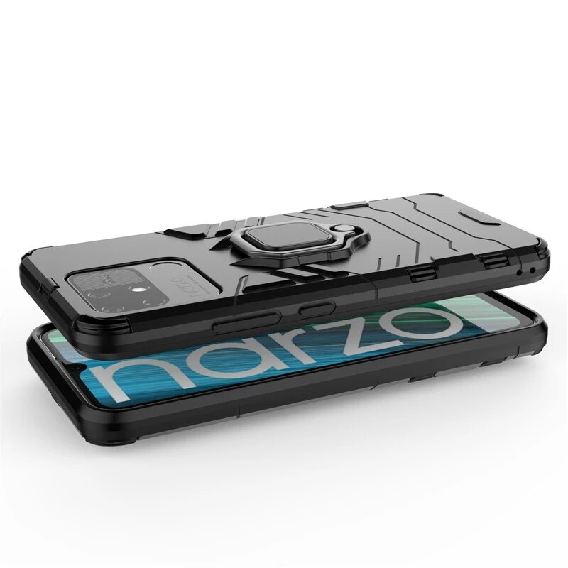 Coque pour Realme Narzo 50i/50A - Antichoc, Légère, Anti-rayures, Support Magnétique