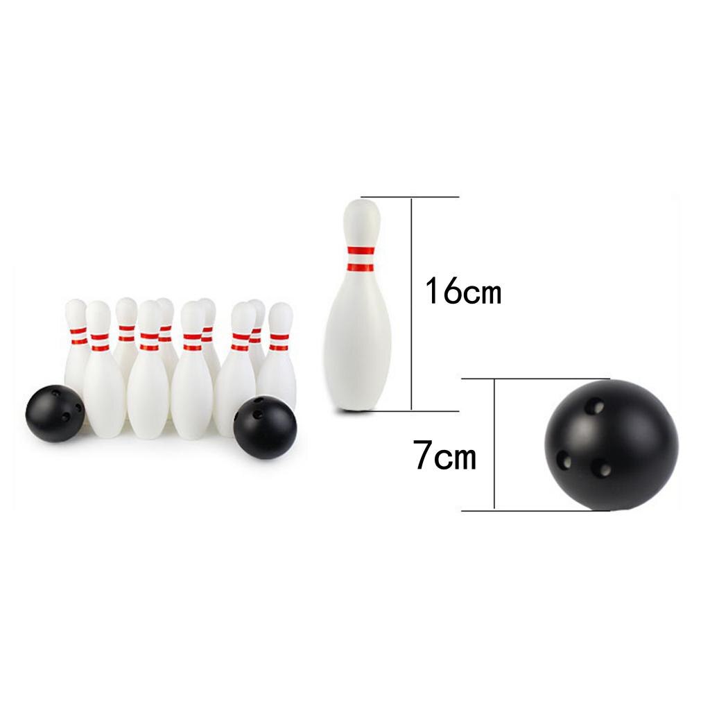 12Pcs Bowling Kids Skittles Set Skittles Game Bowling Ball Boule Game: 16cm
