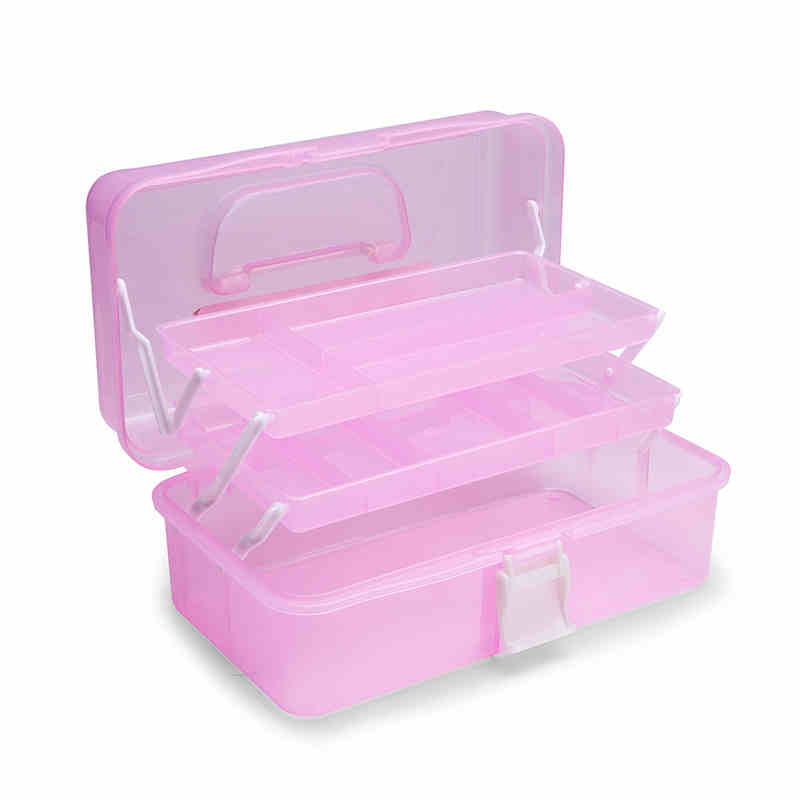 Nail Art Tool Lade Box Beauty Manicure Pedicure Tool Organizer Roze