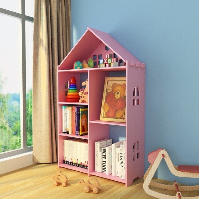 creativity bookrack modern simple commodity shelf Children&#39;s picture book shelf student storage bookcase: A