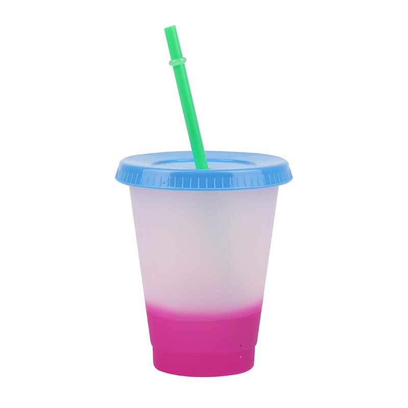 PP Plastic Water Bottle Temperature Color Changing Cold Cup Beautiful Tumblers Color Changing Cold Cups Cold Cup