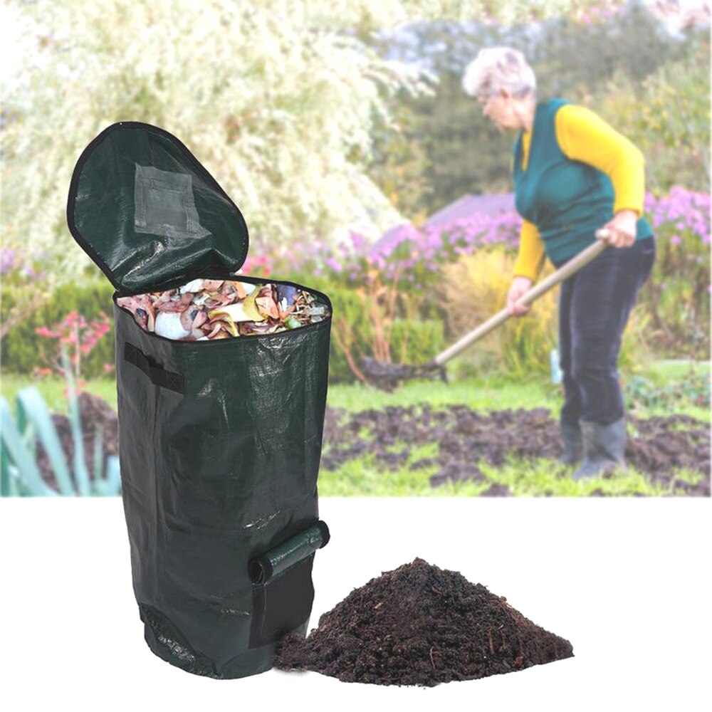 Compost bag garden gardening leaf bag garden deciduous organic fertilizer bag compost bucket garden trash can