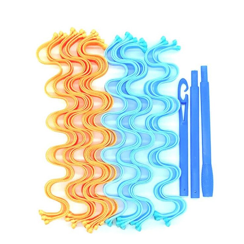 Hair Curlers Spiral Curls No Heat Wave Hair Curlers Styling Kit Spiral Hair Curlers for Most Kinds of Hairstyles