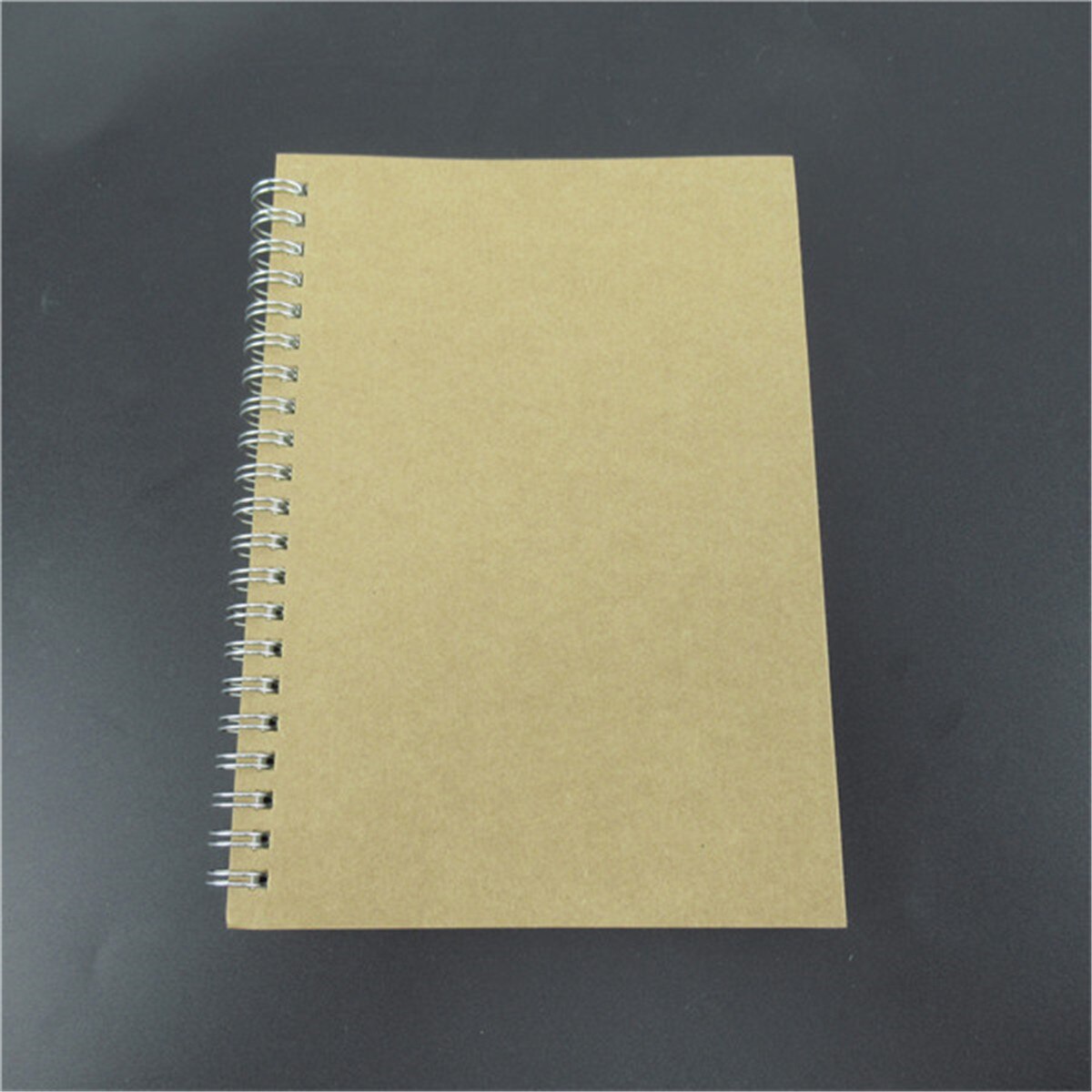 A5 Bullet Notebook Hardcover Kraft Cardboard Dot Grid Spiral Coils Journal Diary