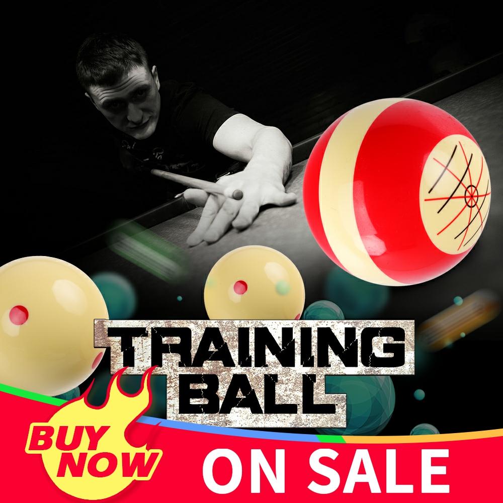 Billiard Pool Ball 52.5/57.2/61.5mm Red 6 Dot Spot Measly White/Double-sided Pool Billiard Practice Training Cue Ball