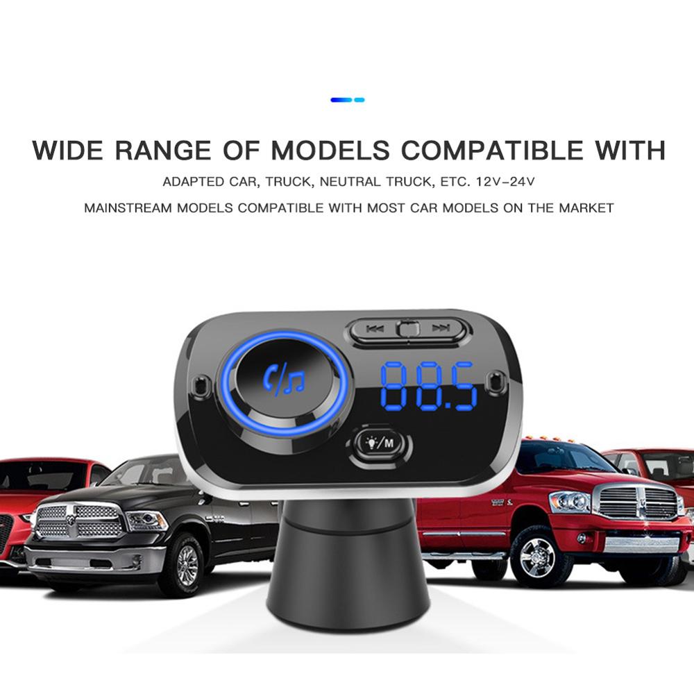 Bluetooth Hands-free Car Kit Charger MP3 Player Car FM Transmitter QC 3.0 TF card MP3 Player