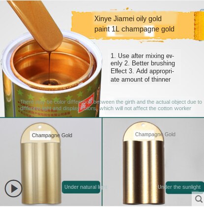 1L Fettige Handwerk farbe verrotten kupfer farbe gebürstet schwarz Durcheinander Bronze- Rose Gold farbe für Handwerk Möbel Statuen Färbung: Champagner Gold