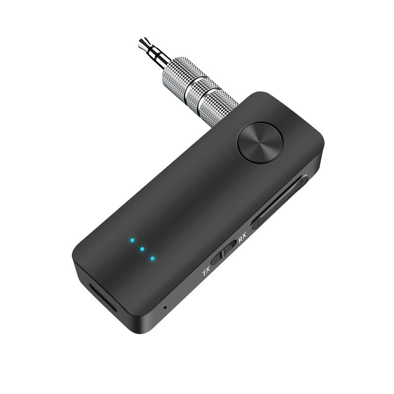Transmisor receptor de Audio T66 Bluetooth 5,3 3,5mm AUX estéreo 2 en 1 adaptador inalámbrico de música con micrófono para TV PC auriculares Kit de coche: Default Title
