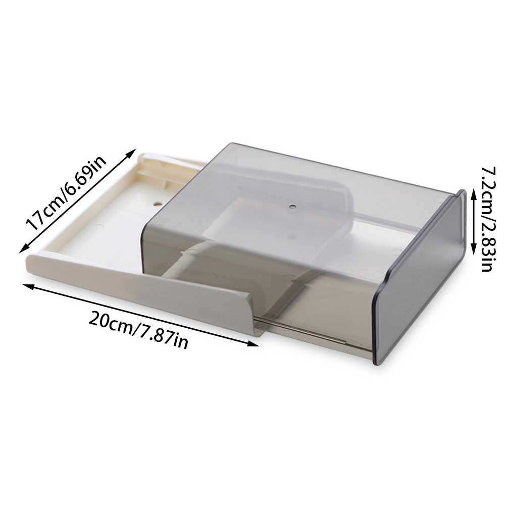 Self Stick Pencil Tray Desk Table Storage Drawer Organizer Box Under Desk Stand Self-Adhesive Under-Drawer Stationery Storage