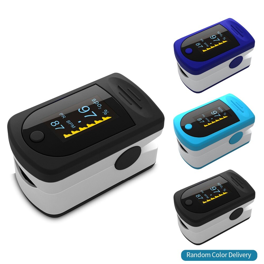 Digital Fingertip Pulse Oximeter LED Display Blood Oxygen Sensor Saturation SpO2 Monitor Measurement Meter for Home Sports Lover: Type 1(random color)