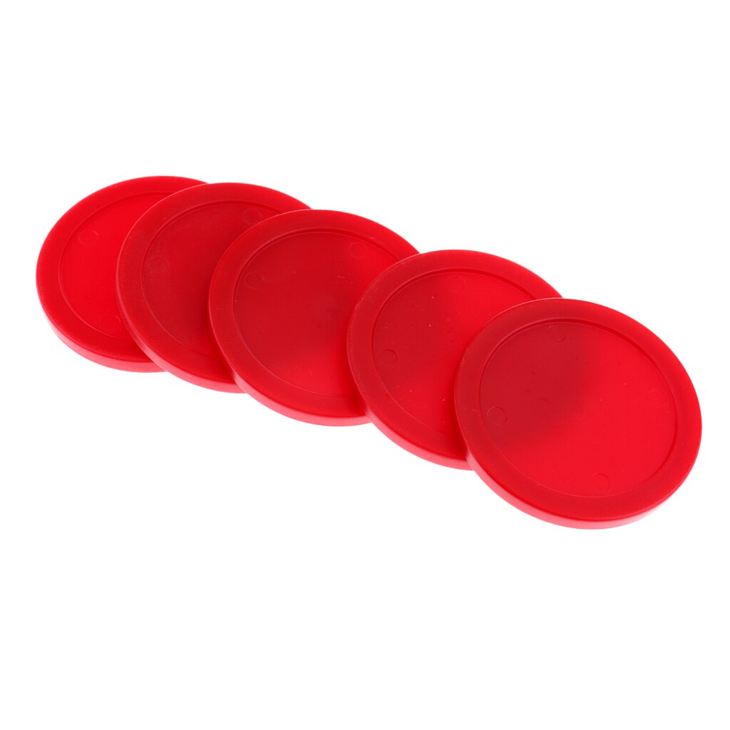 5 stk. 62mm udskiftning af airhockey-plast i plast til indendørs spilleborde: Rød