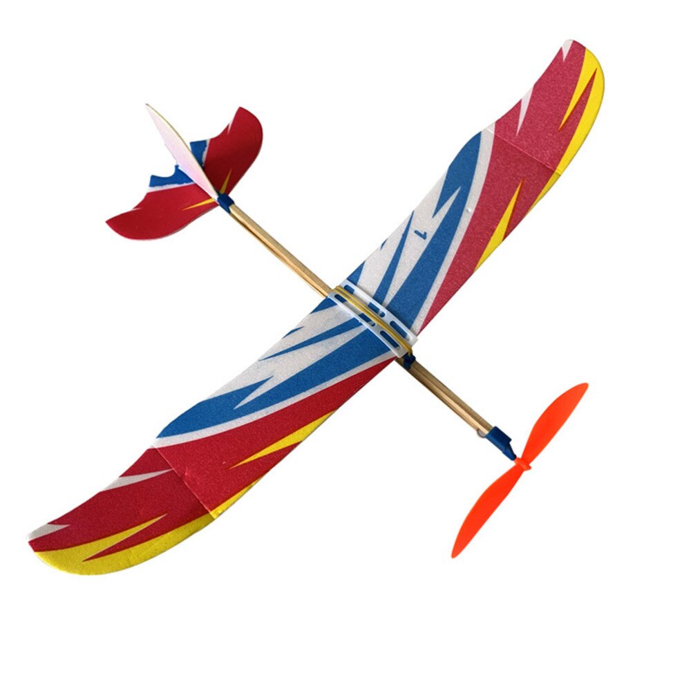 1 Set 3Pcs Rubber Band Powered Aircraft Toy (Small Thunderbird Colorful)