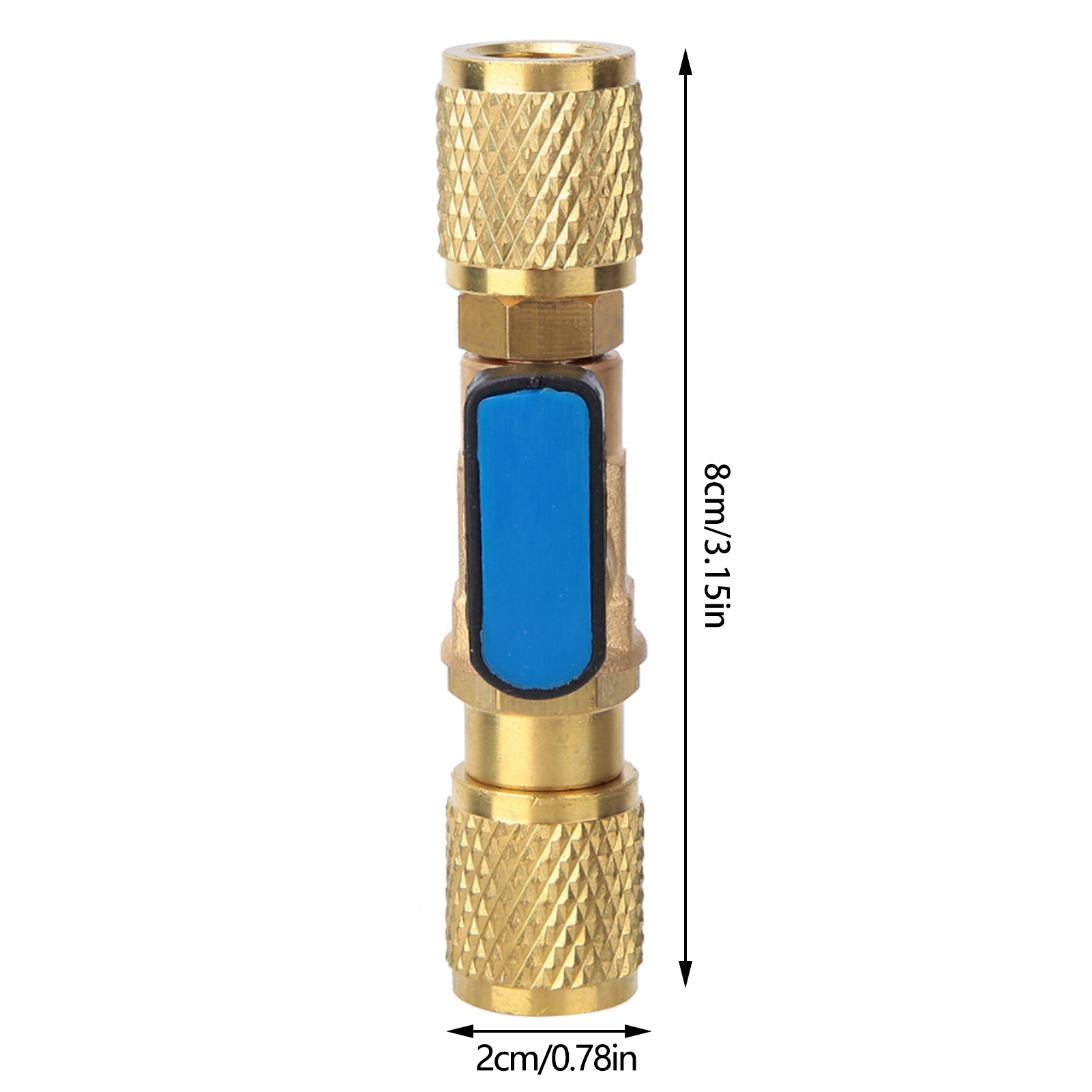 Brass Refrigeration Ball Valve Adapter Refrigerant Ball Valve Connector G1/4''