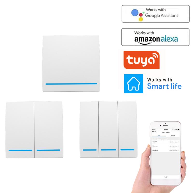 1/2/3 Gang Tuya ZigBee Wireless 6 Scene Switch Push Button Controller Battery Powered Automation Scenario For Tuya Devices