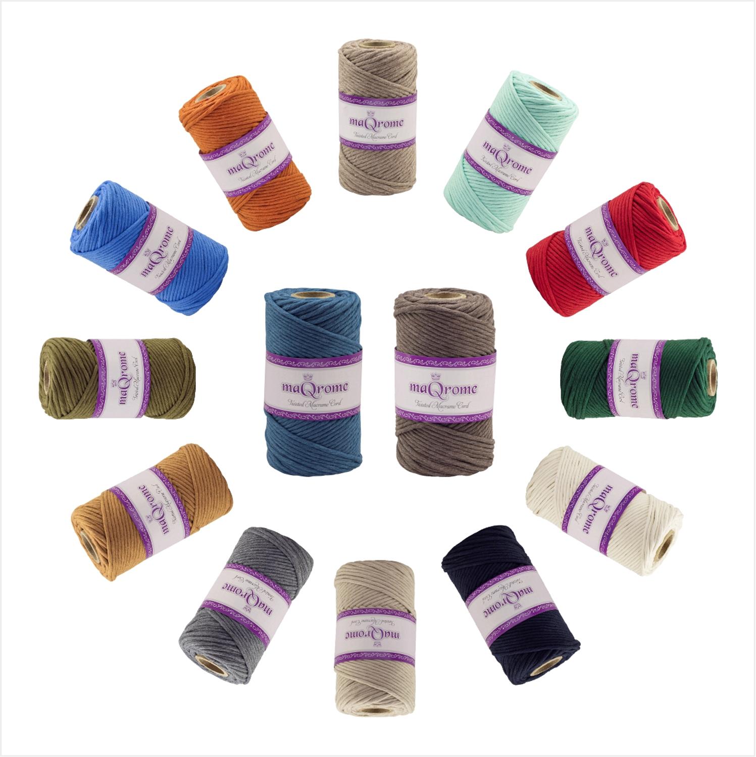 MaQrome Macrame Cord Single Twisted Yarn 3 mm