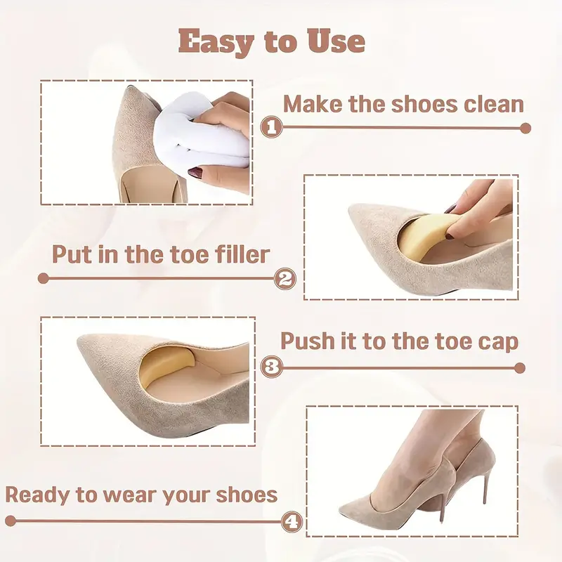 Sponge Forefoot Insert Pads Women Pain Relief High Heel Insoles Reduce Shoes Size Filler Protector Adjustment Shoe Accessories