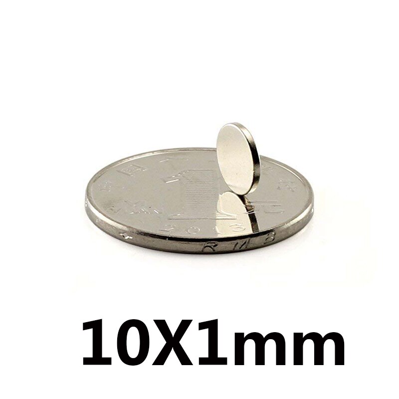 50/100/300 PCS Neodymium Magneet Permanente N35 10mm x 1mm NdFeB Super Sterke Krachtige Magnetische magneten Ronde Schijf 10*1MM