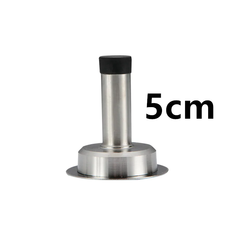 Rubber Wall Mounted Door Stopper Stainless Steel Door Stops Holder Catch Floor Fitting With Screws Bedroom Home Hardware: Orange