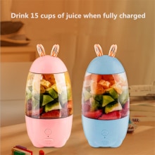 DTVANE Cute Small Juicers Usb Charging Portable Juicer cup for Home Drink Outdoors Mini Juice Cup 330ML