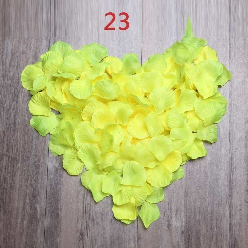 Płatki róży 1000 sztuk/zestaw ślub sztuczne ślubne dekoracje walentynki strona spawania strona dekoracji kwiat: yellow