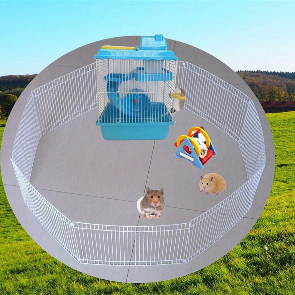 8pcs/pack Small Pet Fence Cage Foldable Free Activity Large Space Pet Playpen Barrier for Hamster Hedgehog Guinea Pig: Default Title