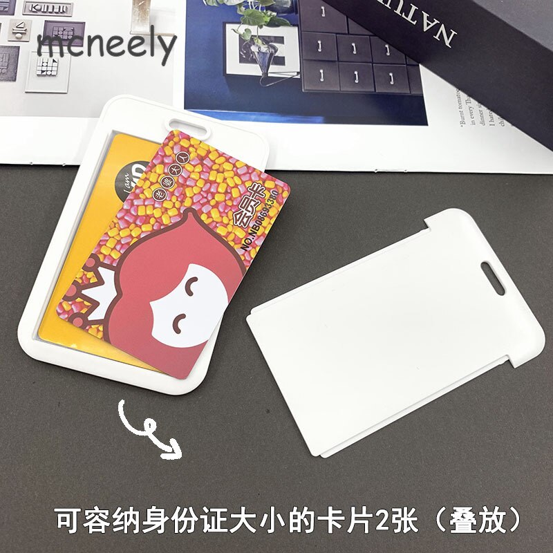 Witte Lanyard Credit Card Id Houder Tas Student Vrouwen Travel Card Cover Badge Auto Sleutelhanger Decoraties Diy