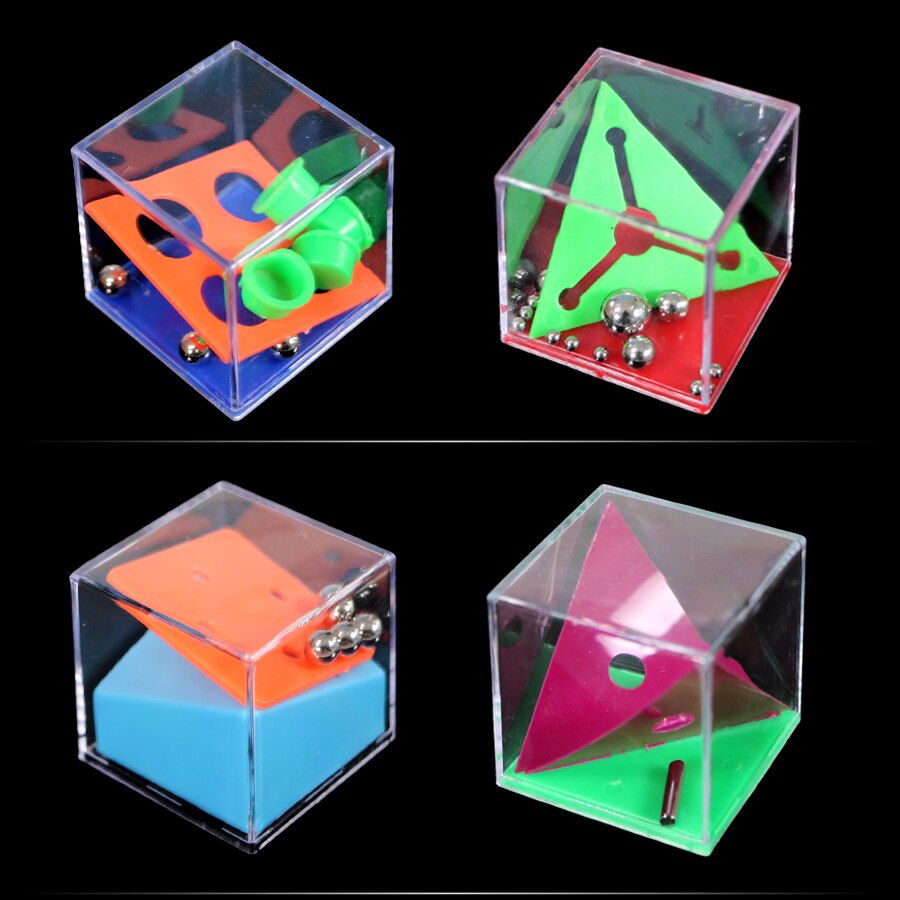 Kids Educatief Speelgoed 24 pcs Mini Ceduldspiele 3D Puzzel Doolhof Kubus Met Bead IQ Uitdaging Spel Intellect Speelgoed Voor Volwassen hand Speelgoed