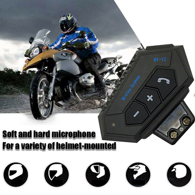 500 M Bluetooth Motorcycle Fm Radio Headset Helm Hoofdtelefoon Interphone Headset Intercom Oortelefoon Handsfree Headset Muziek