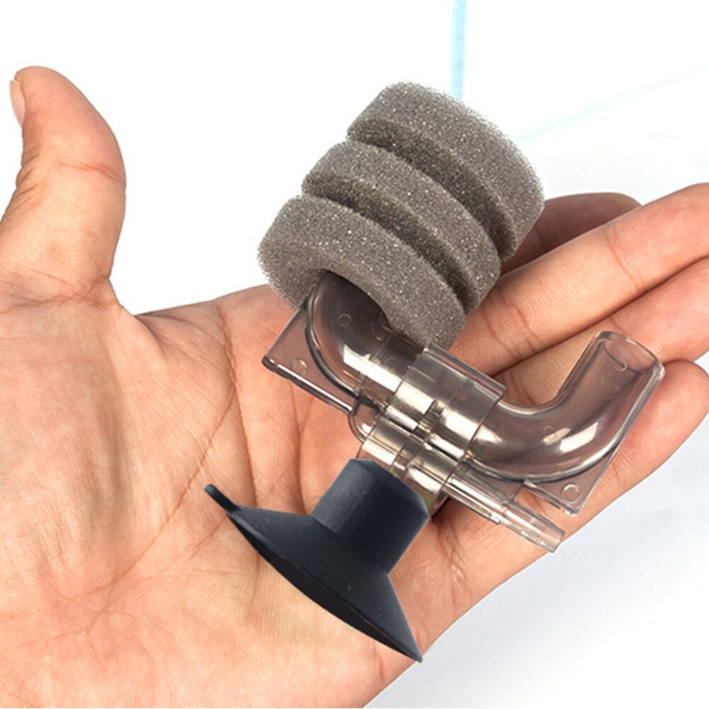 Mini With Suction Cup Fish Tank Filter Biochemical Sponge Reduce Noise Easy Apply Manual Oxygen Increase Shrimp Cleaner Tool