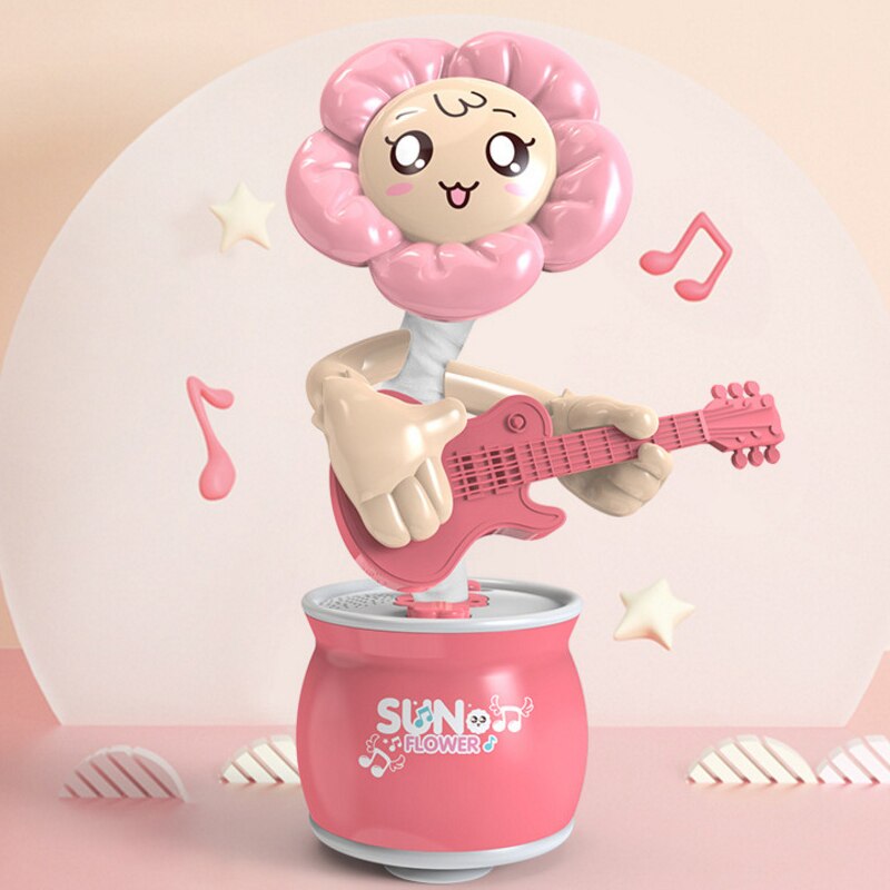 Neue Baby Lustige Magische Tanzen Sonnenblumen Singen Elektronische FrüHenne Bildung Spielzeug Aufnahme Imitieren Rede Tanzen Sonnenblume Spielzeug