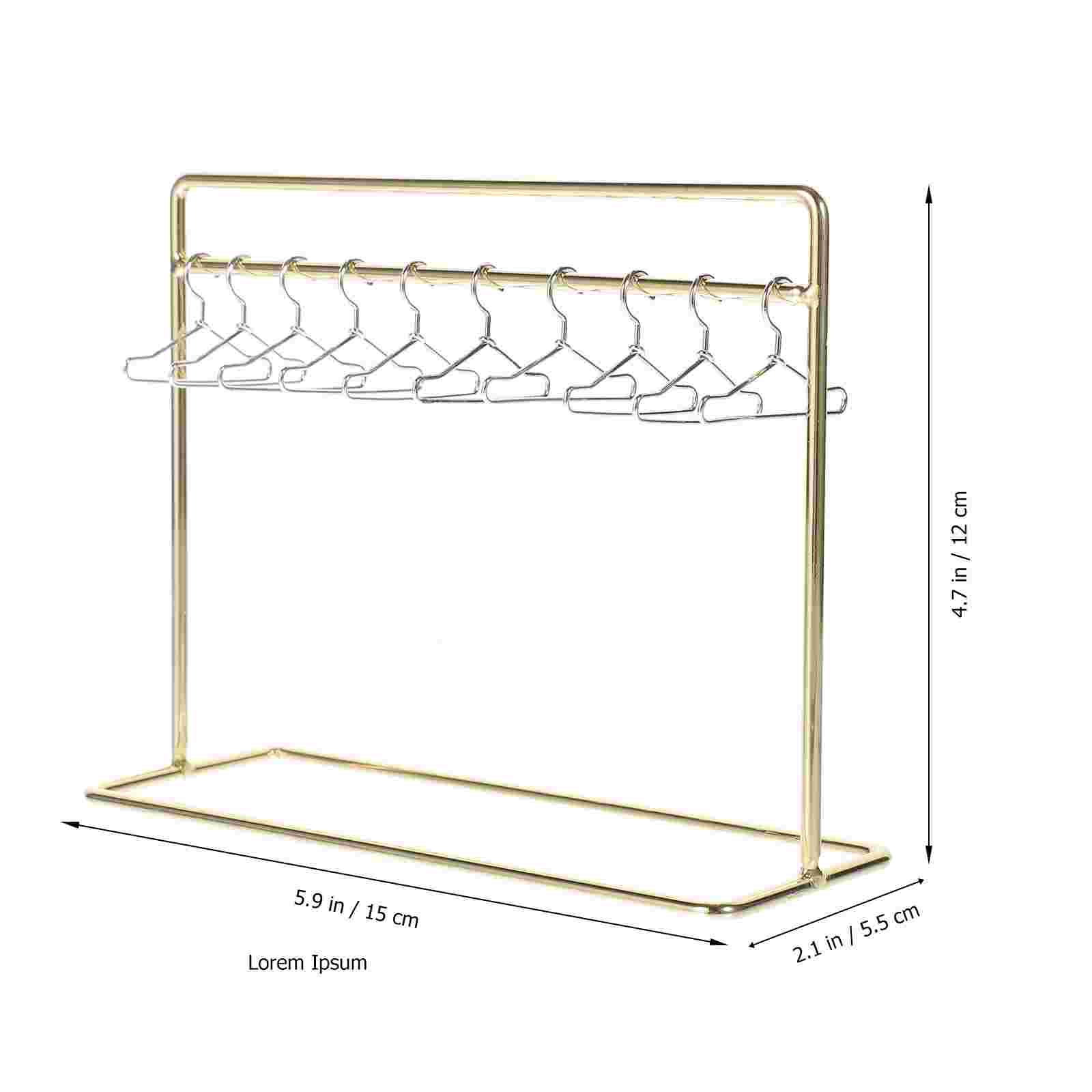 Tøjstativ bøjler mini kjole tøj tør miniature garderobe frakke til dukker