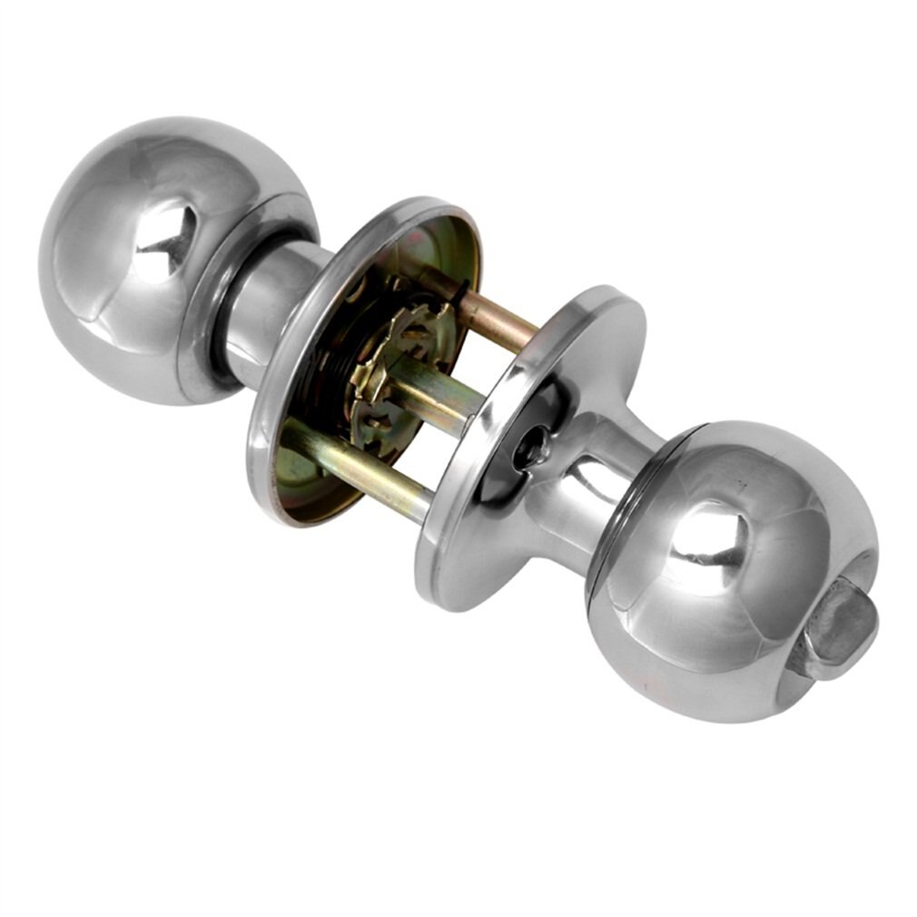 Adjustable Latch 33-57mm Brushed Chrome Door Handle Handles Locks Latch Latchs Knobs SET Stainless Steel & Copper for Passage