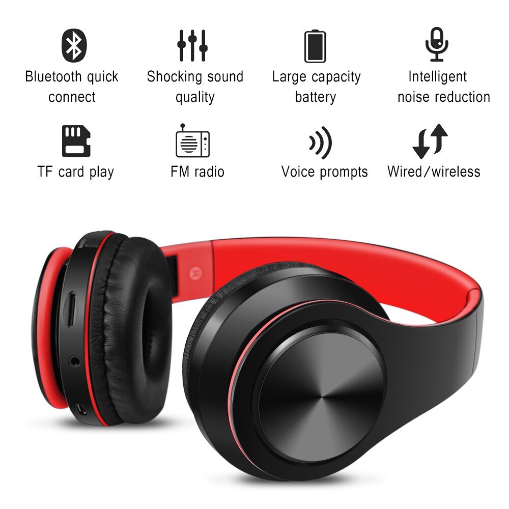 Hatosteped Draadloze Eearphones Gaming Bluetooth Hoofdtelefoon Oordopjes Met Mic/Fm Voor Mobiele Telefoon Pc Muziek Draadloze Hoofdtelefoon